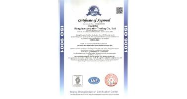 Rewarded ISO9001 Cerificate