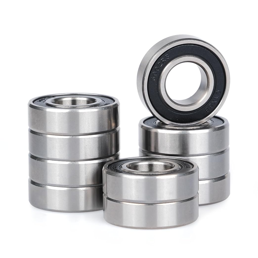 6002-2RS Double Rubber Sealed Deep Groove Ball Bearings, Deep Groove Ball Bearing ABCE-3 Pre-Lubricated 