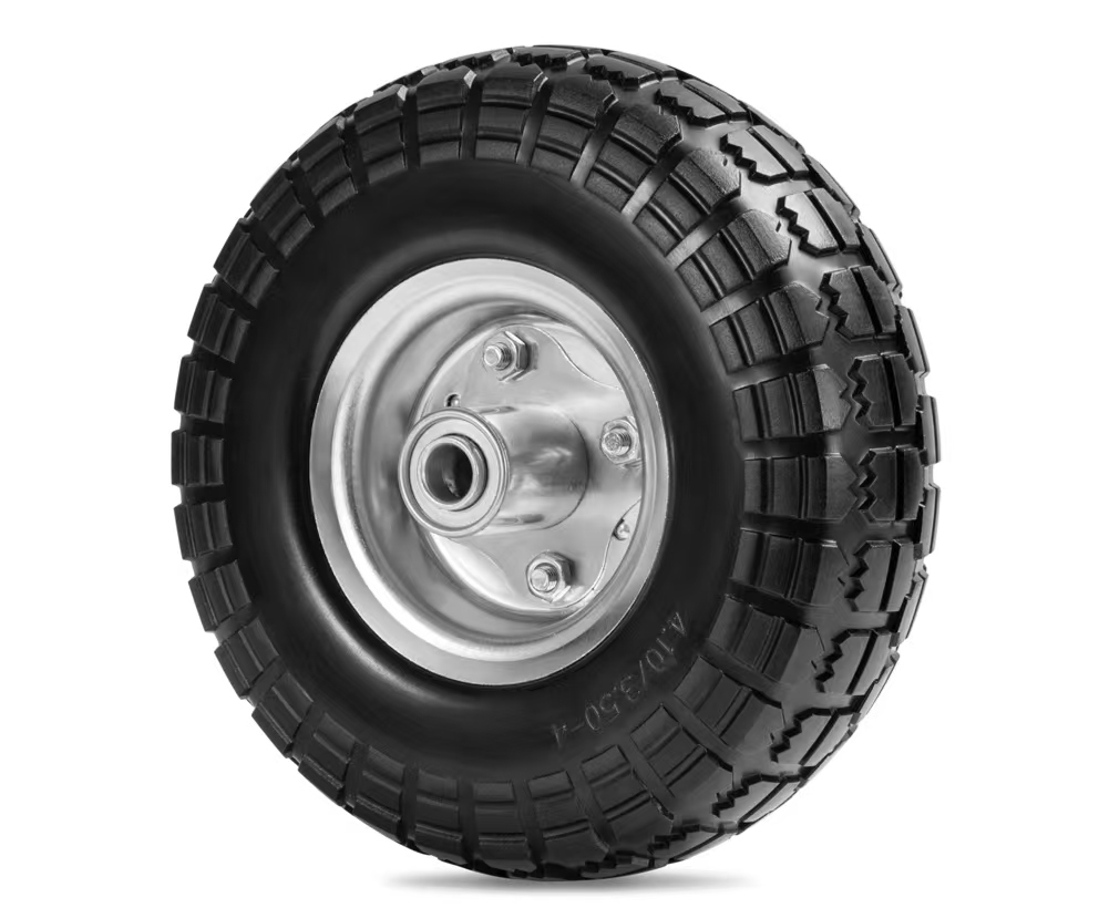 Quality 10'' Solid Rubber Tires universal replacements for outer diameters 10.3 '' widths  3.2 '' and 5/8'' axle boreholes tires