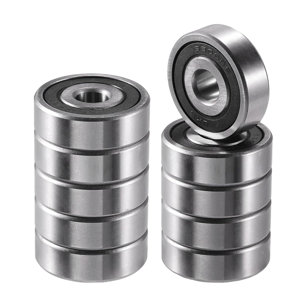 6300-2RS Bearings Double Rubber Sealed Deep Groove Ball Bearings 10x35x11mm Silver Tone